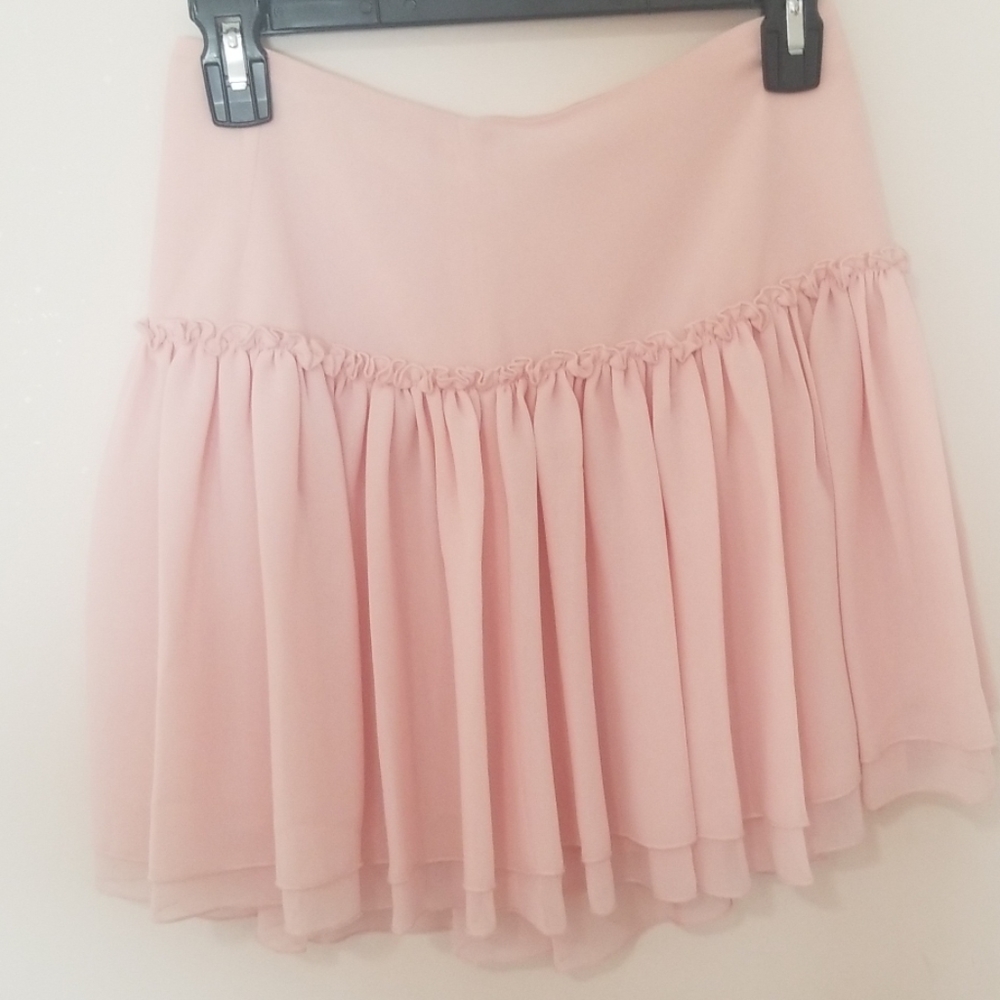 banana republic pink drop waist skirt